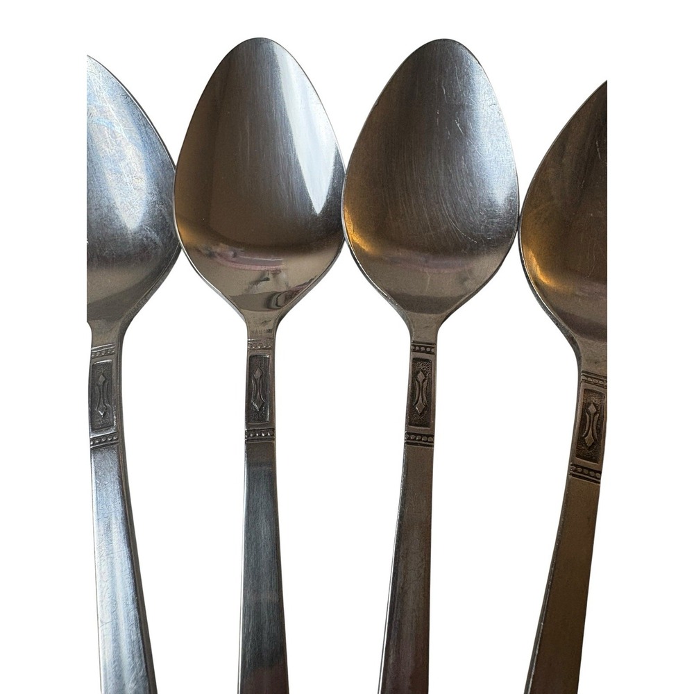 Interpur Japan Stainless Steel Flatware Cortina Set of 4 Teaspoons Replacements